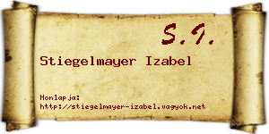 Stiegelmayer Izabel névjegykártya
